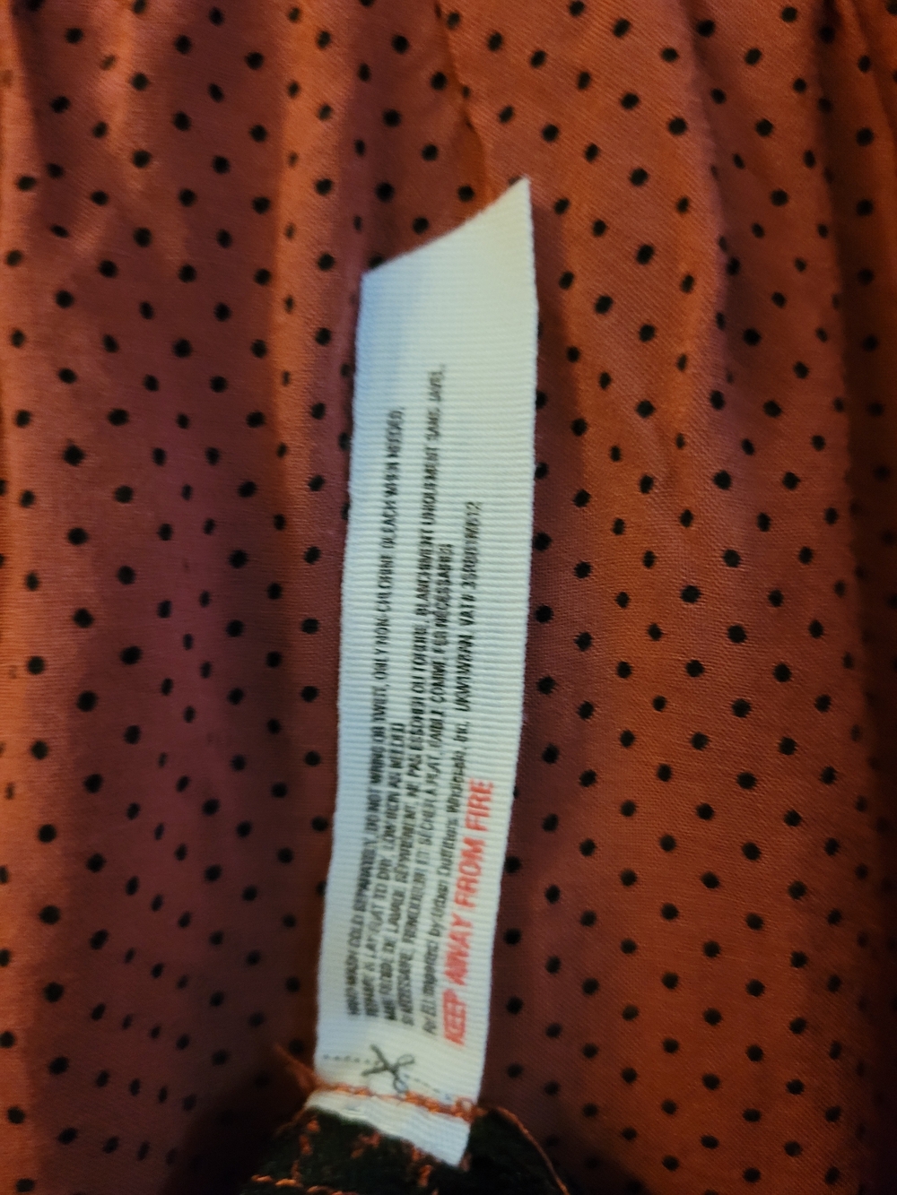 Free People Rust Red Slip with Black Dot Details - Picture 12 of 14